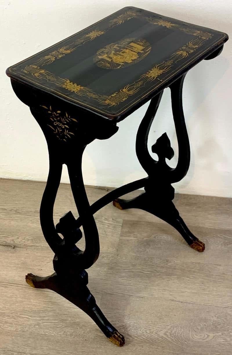 Set of Four Chinese Export Lacquer Nesting Tables  1
