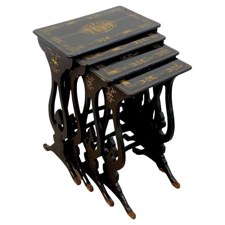 Tables Gigognes par Emile Gallé vers 1900 | Antiquités Christophe