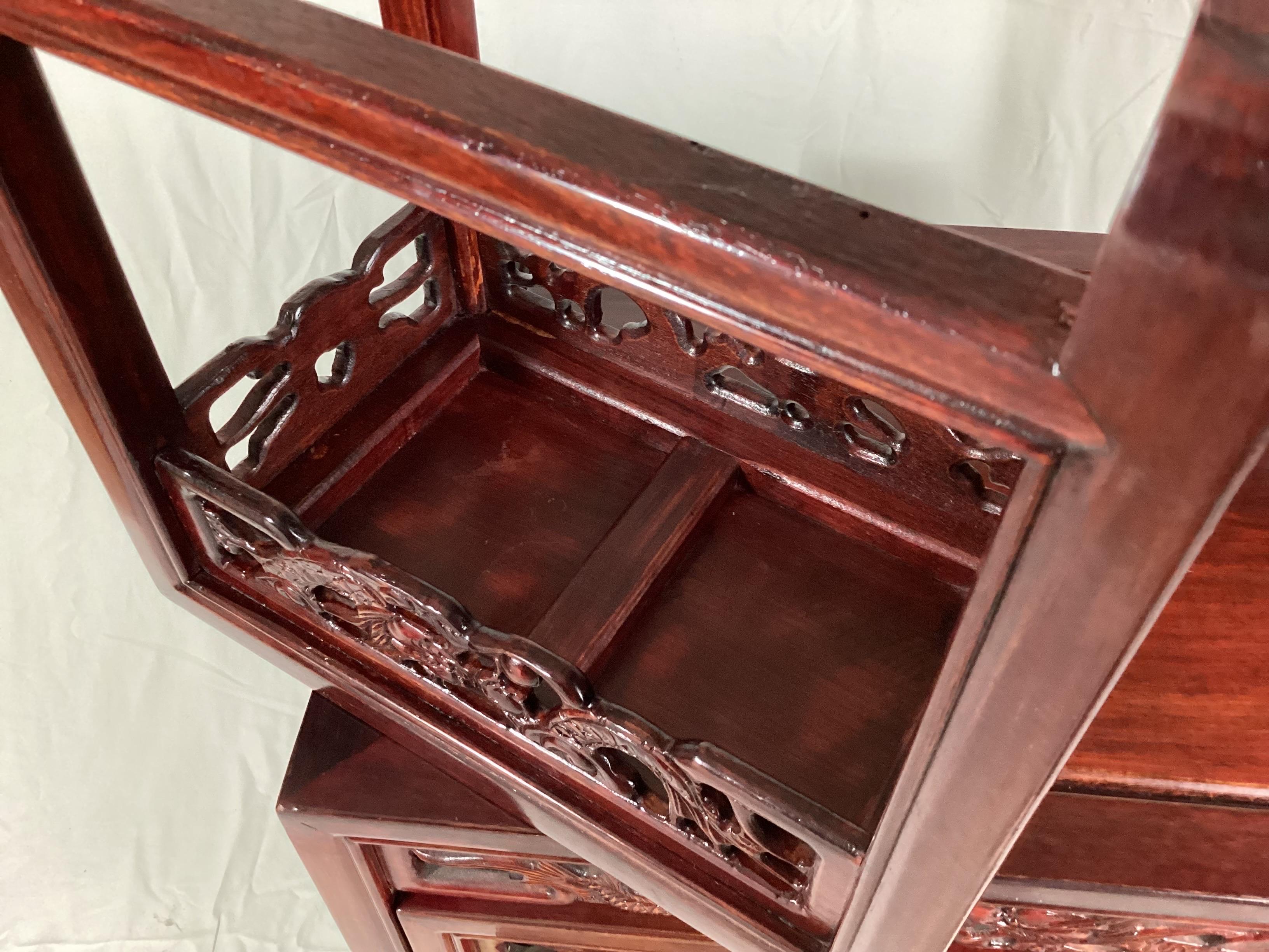 Set of Four Chinese Hardwood Nesting Tables For Sale 5