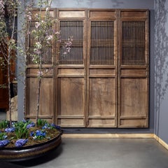 Set of Four Chinese Lattice Door Panels, c. 1900