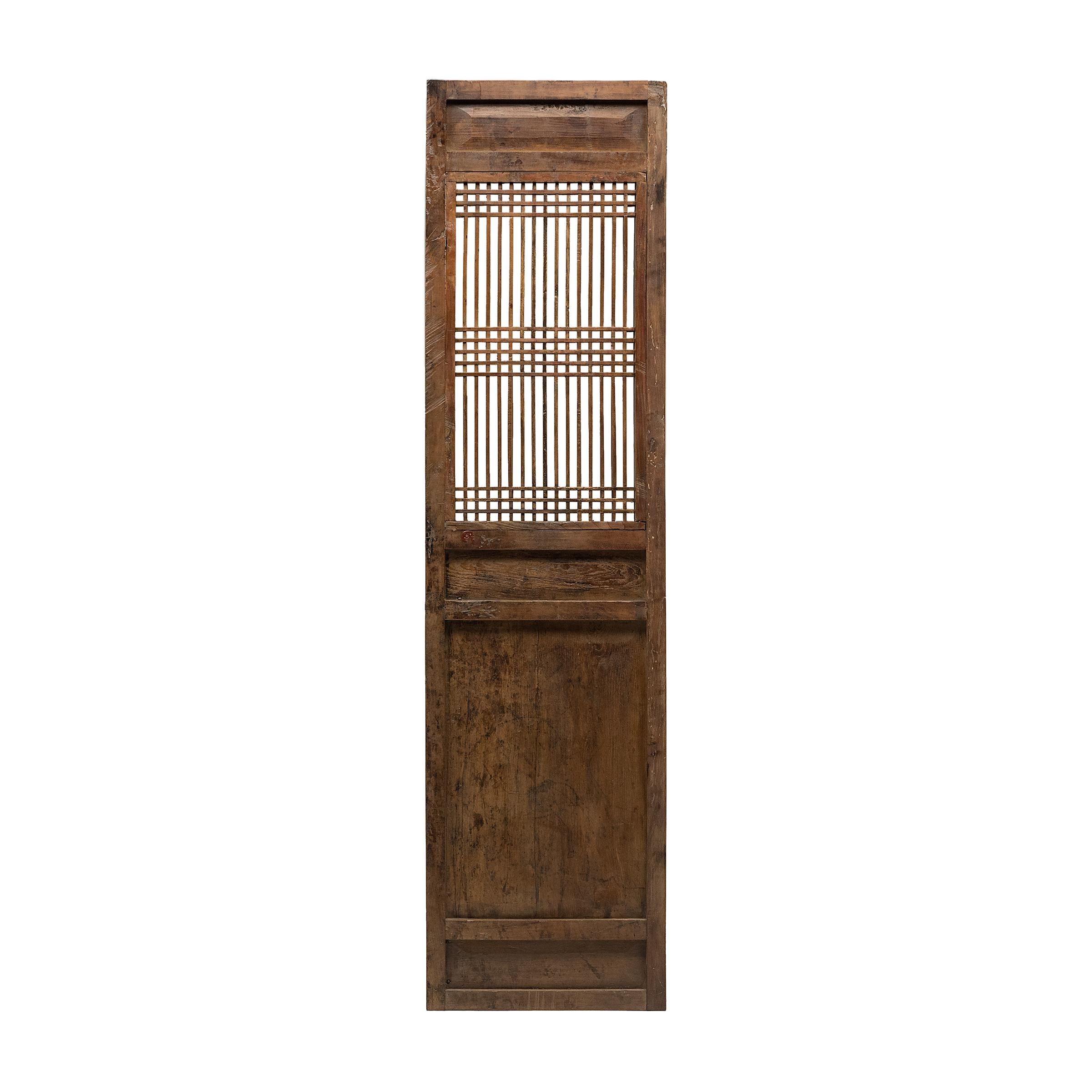 Set von vier chinesischen Gittertürenverkleidungen, um 1900 (19. Jahrhundert) im Angebot