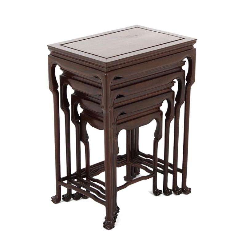 Early 20th Century Set of Four Chinese Nesting Tables