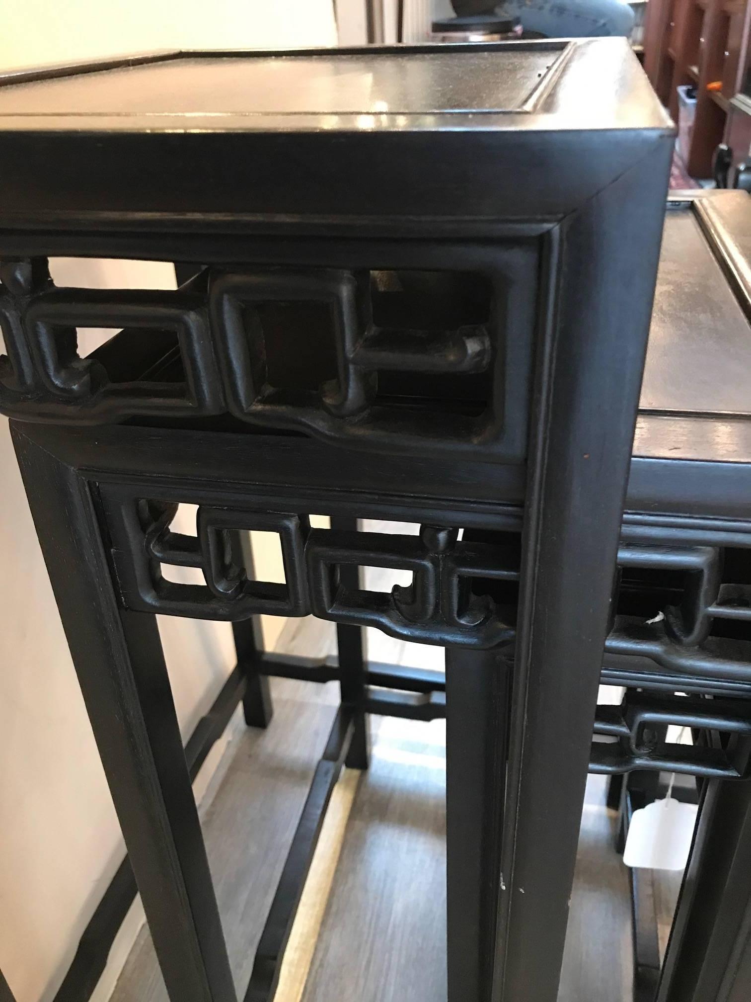 Wood Set of Four Chinese Nesting Tables
