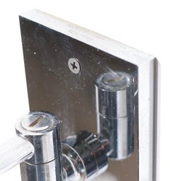 Set of Four Chrome Flex Arm Sconces By Hansen New York c 1970's