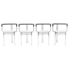 Set of Four Cidue Postmodern Chairs in Grey, Studio Willy Rizzo, 1970s