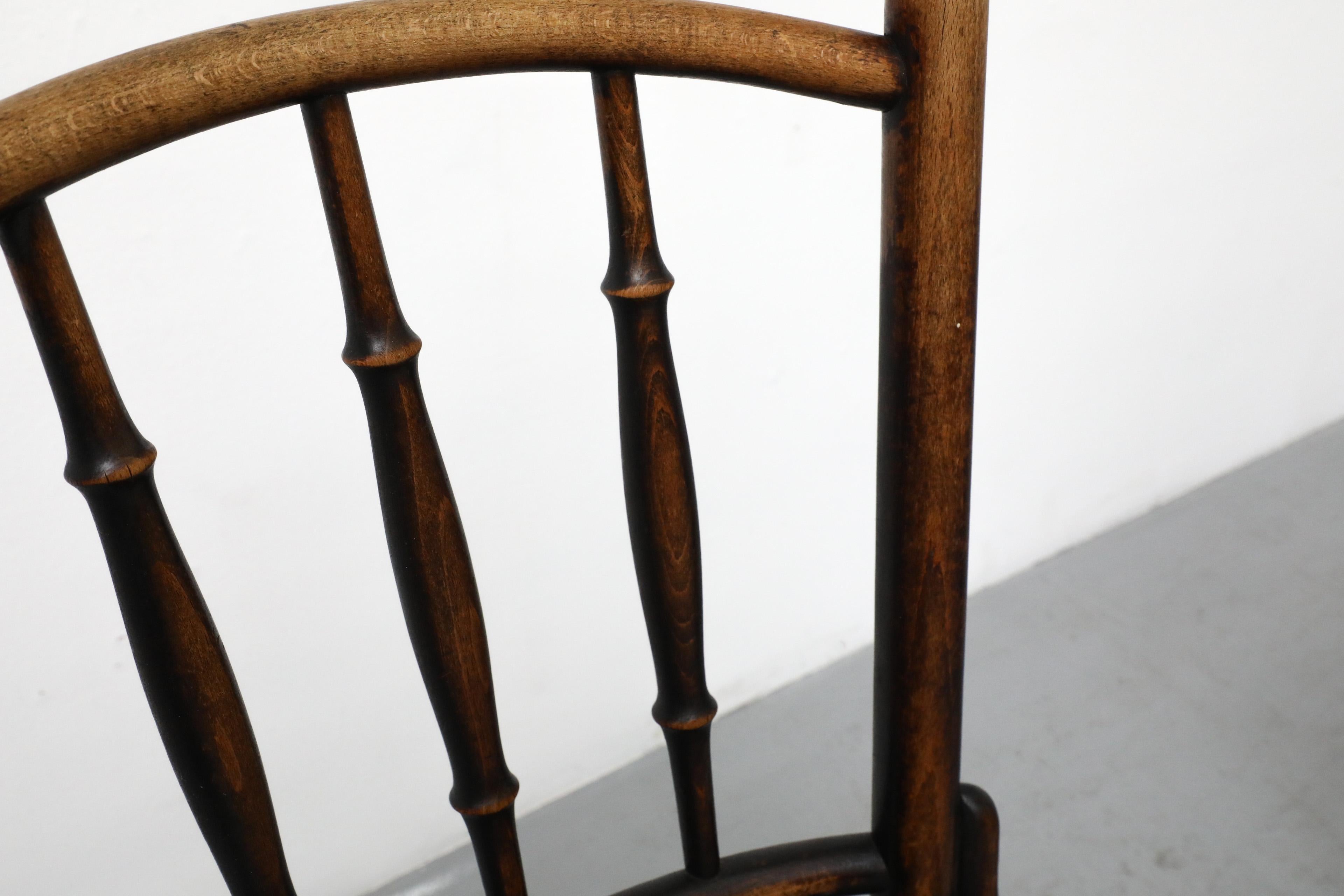 Set of Four Classic Pre-Thonet Bentwood Cafe Chairs by Mundus and J. & J. Kohn For Sale 12
