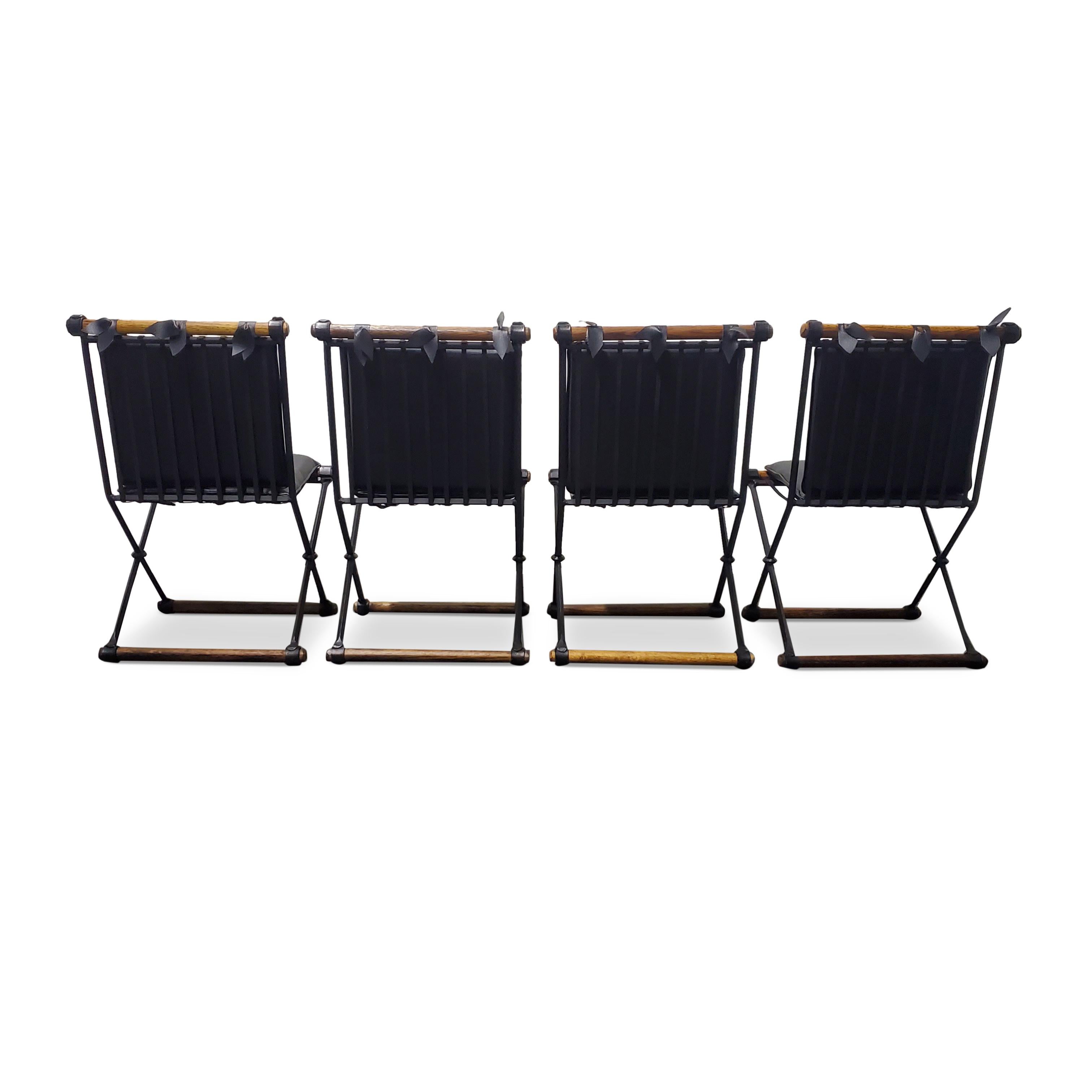 Set of Four Cleo Baldon Wrought Iron Chairs  2