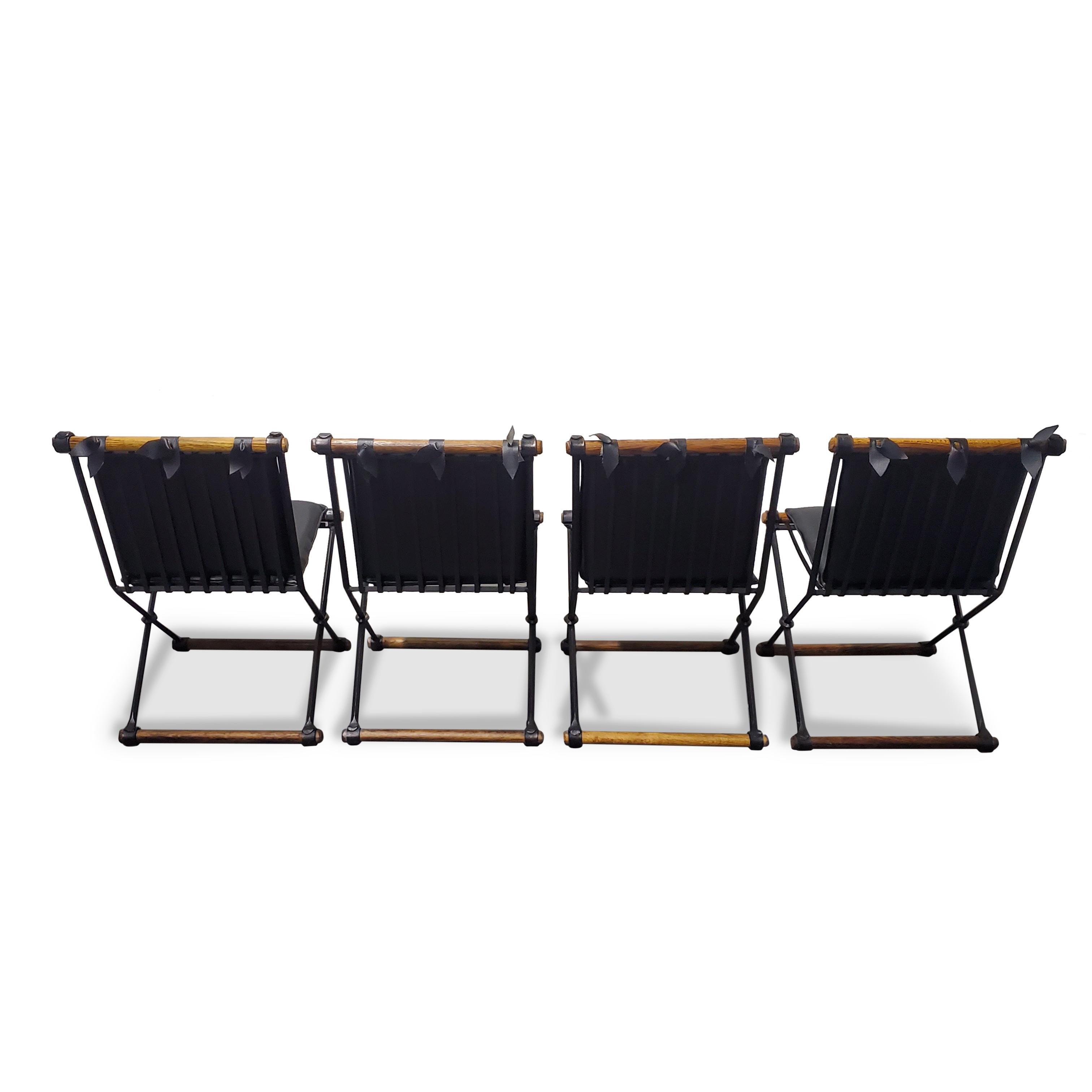 Set of Four Cleo Baldon Wrought Iron Chairs  3