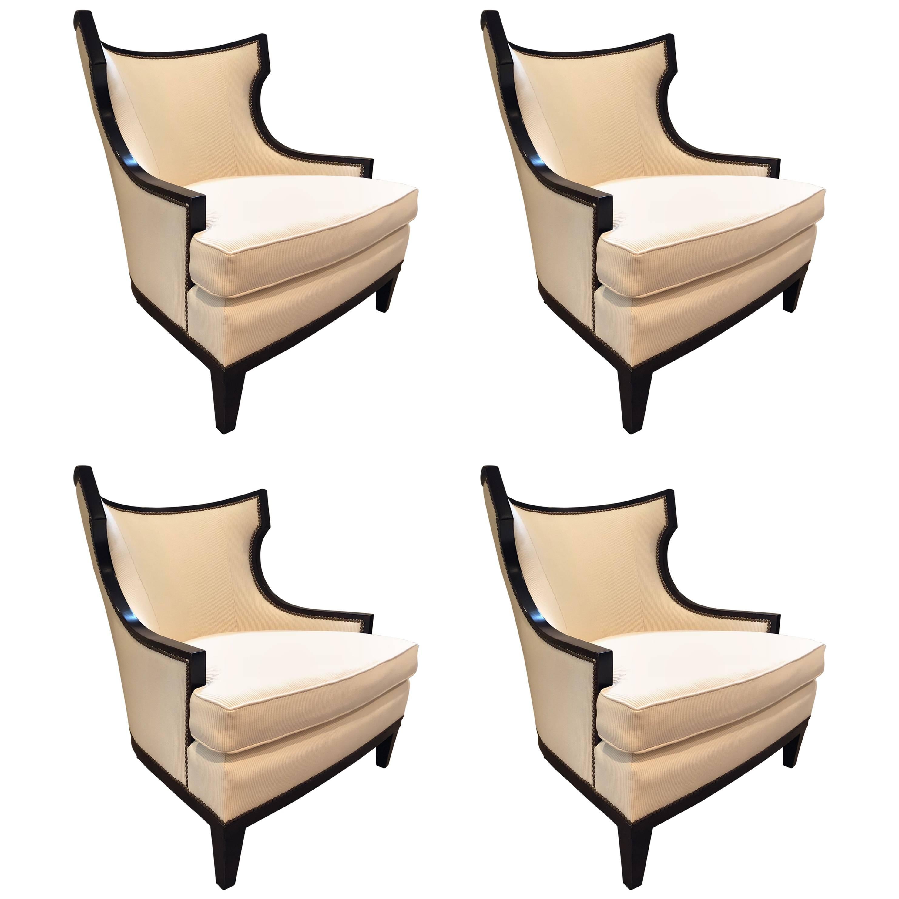 Set of Four Club Chairs by Barbary Barry