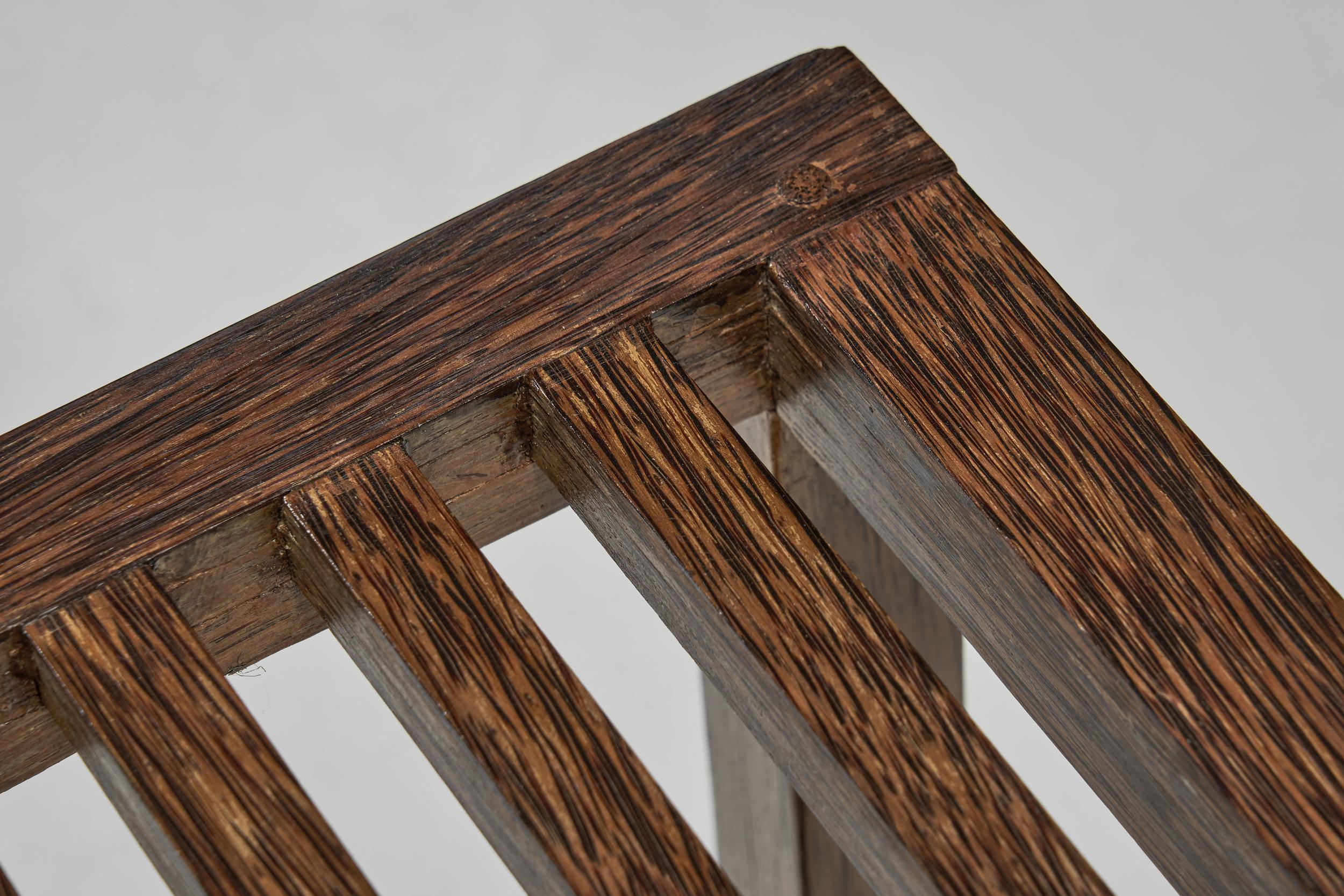 Set of Four Coconut Wood Bar Stools, Europe Late 20th Century For Sale 8