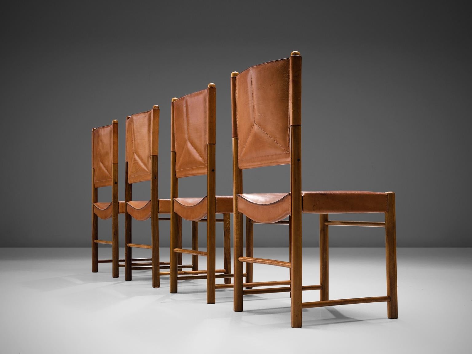 cognac dining chairs