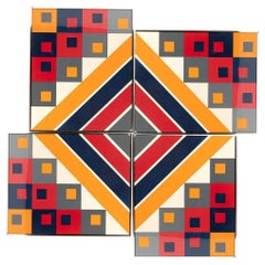 Set of Four Colourful Geometric Prints