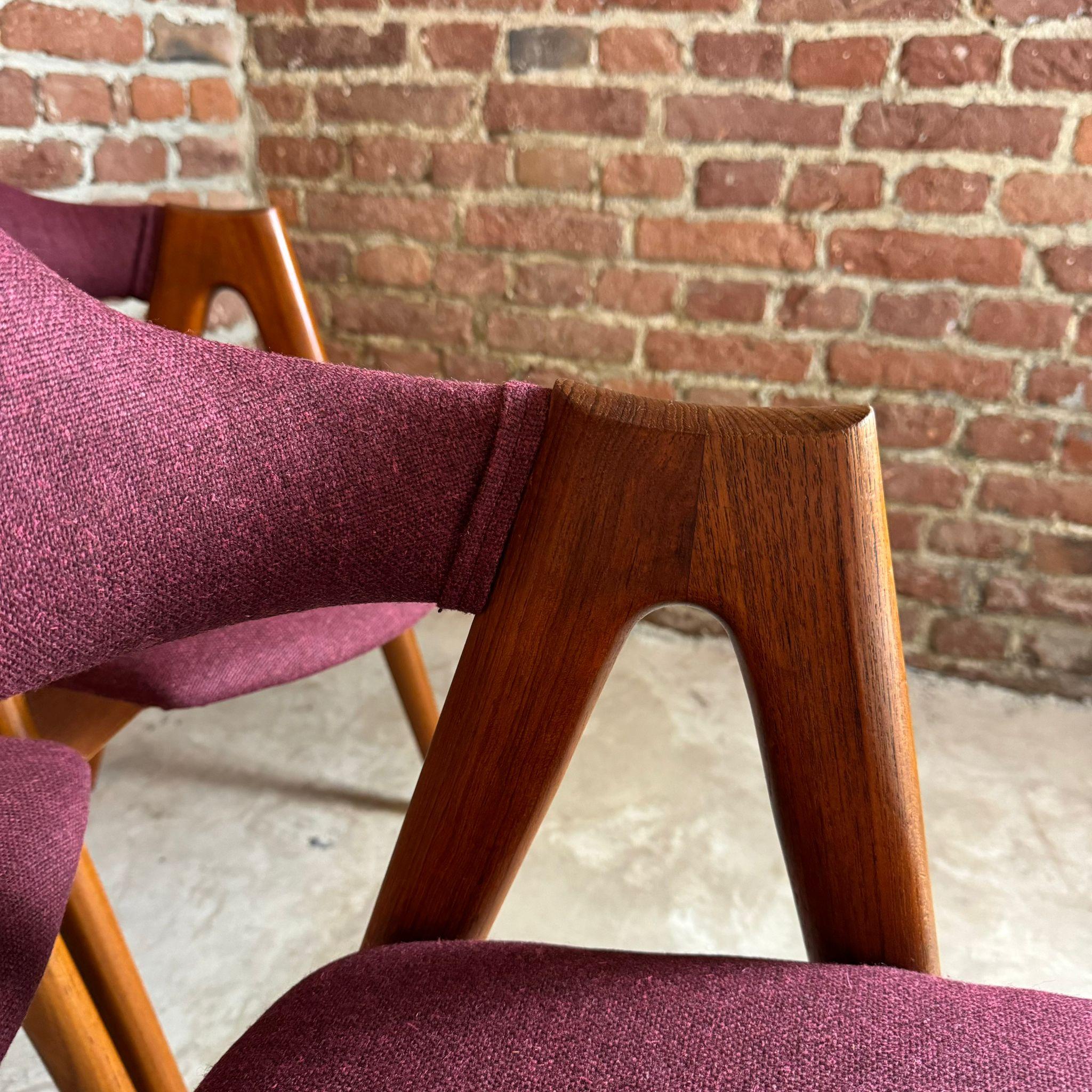 Veneer Set of four Compass chair, Kai Kristiansen, Denmark 1960