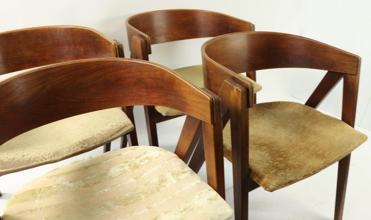 20th Century Set of Four Compass Chairs by Allan Gould