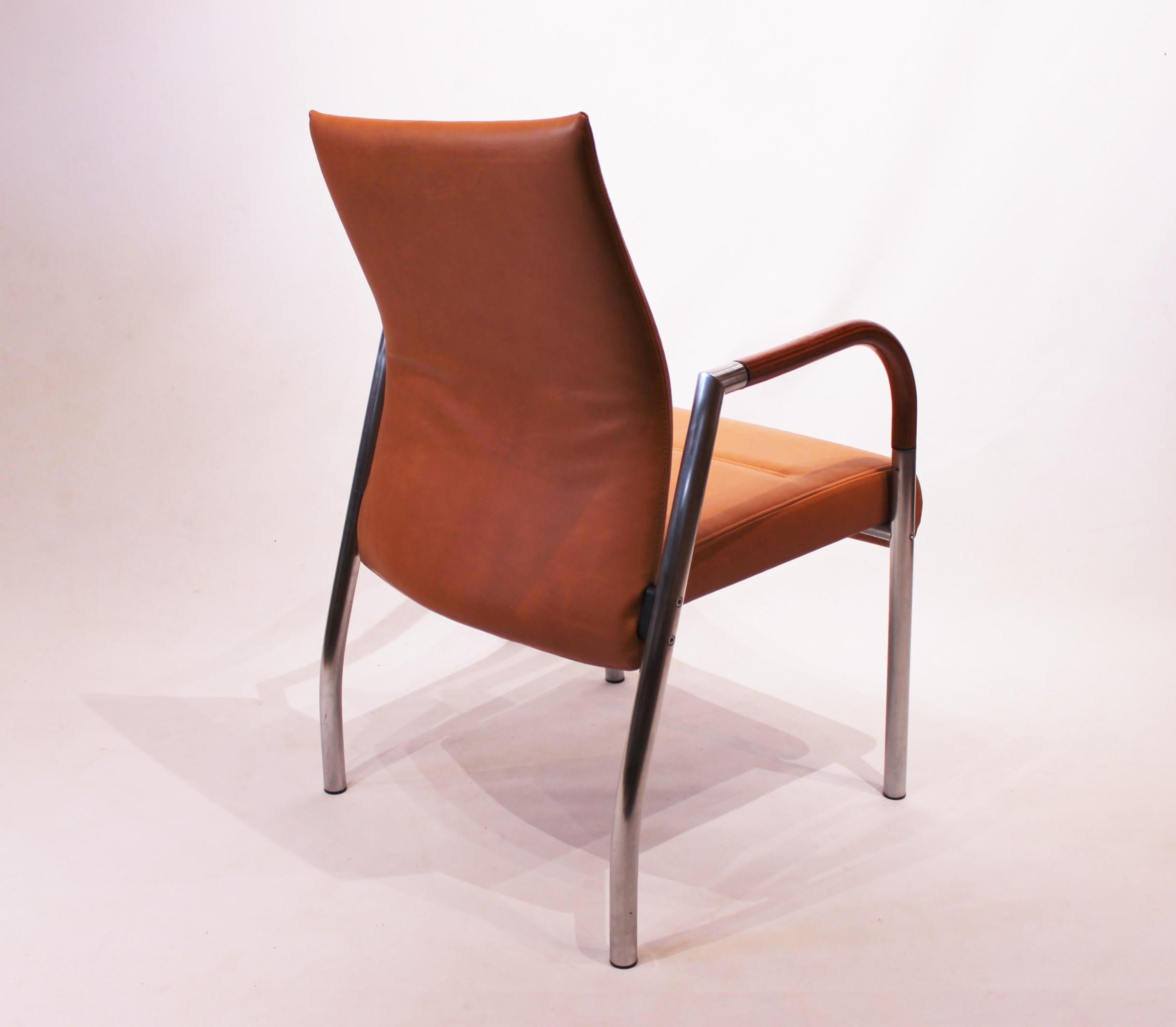 Mid-Century Modern Set of Four Conference Chairs, Model B8, Manufactured by Duba in 2002 For Sale