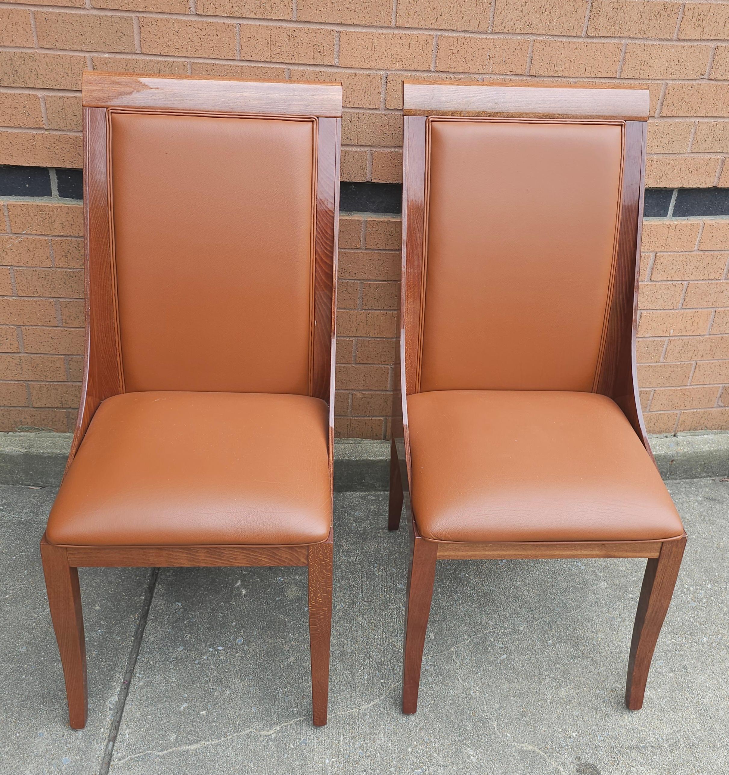 Other Set of Four Constantini Pietro Rosewood and Leather Upholstered Dining Chairs For Sale