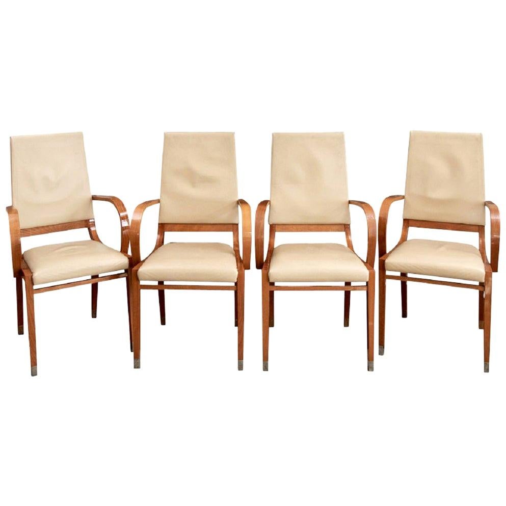 Set of Four Contemporary Costantini Pietro Italian Made Designer Dining Armchair