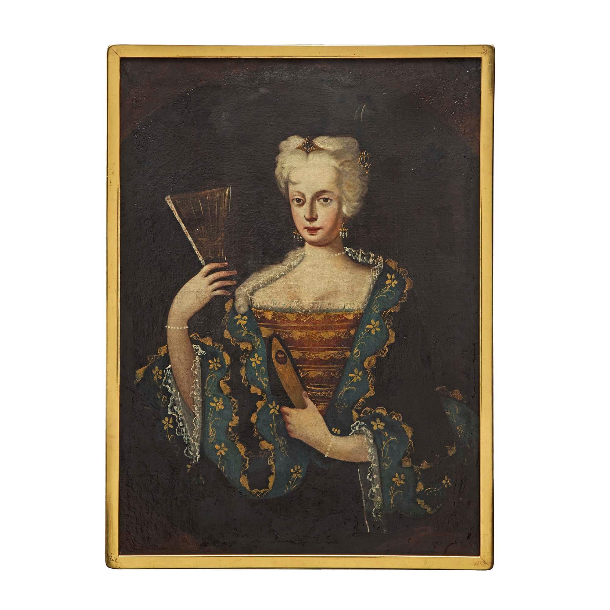 Set of Four Continental 18th Century Collection of Whimsical Paintings In Good Condition For Sale In West Palm Beach, FL