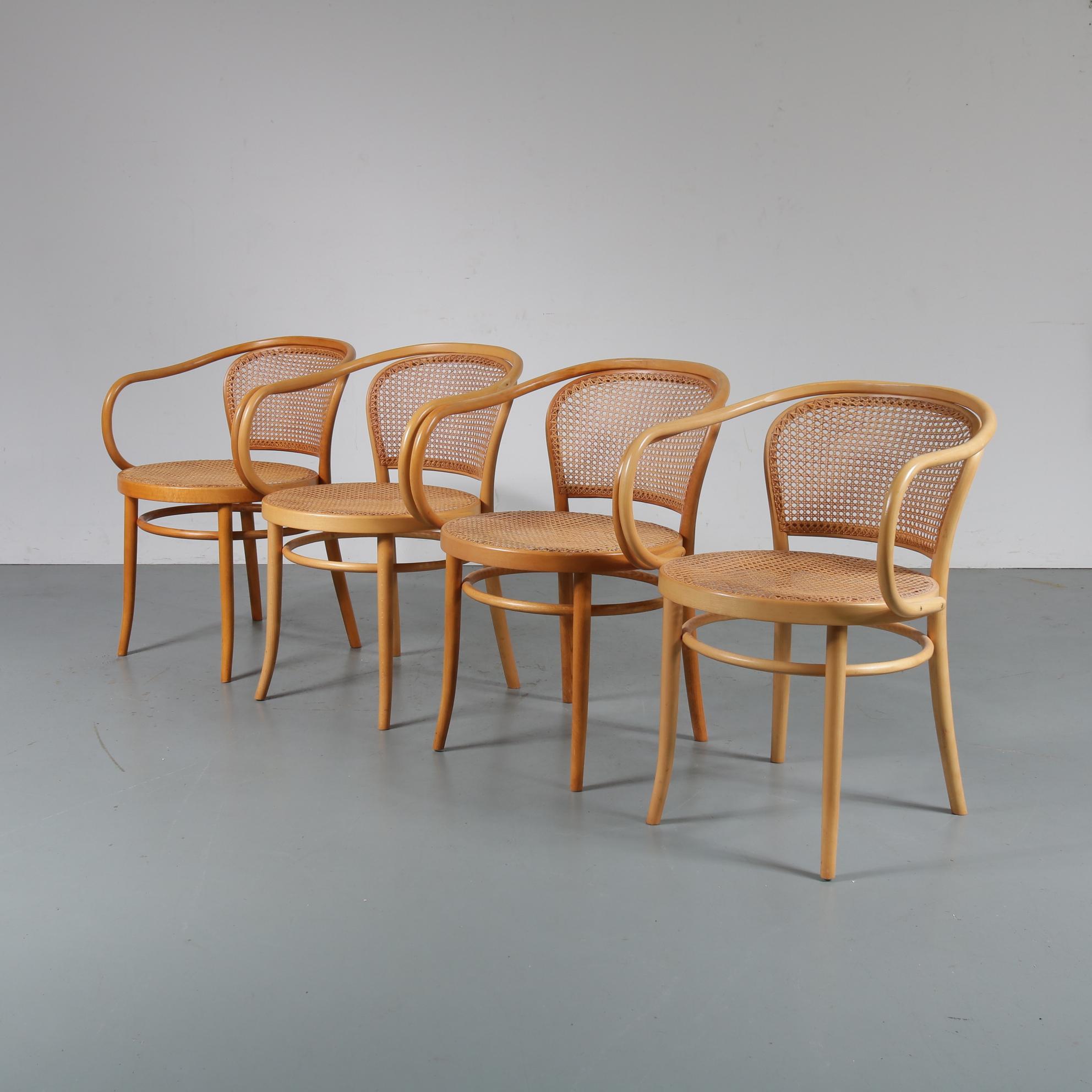 Set of Four Corbusier Armchairs by Michael Thonet, Germany 1920 In Good Condition In Amsterdam, NL