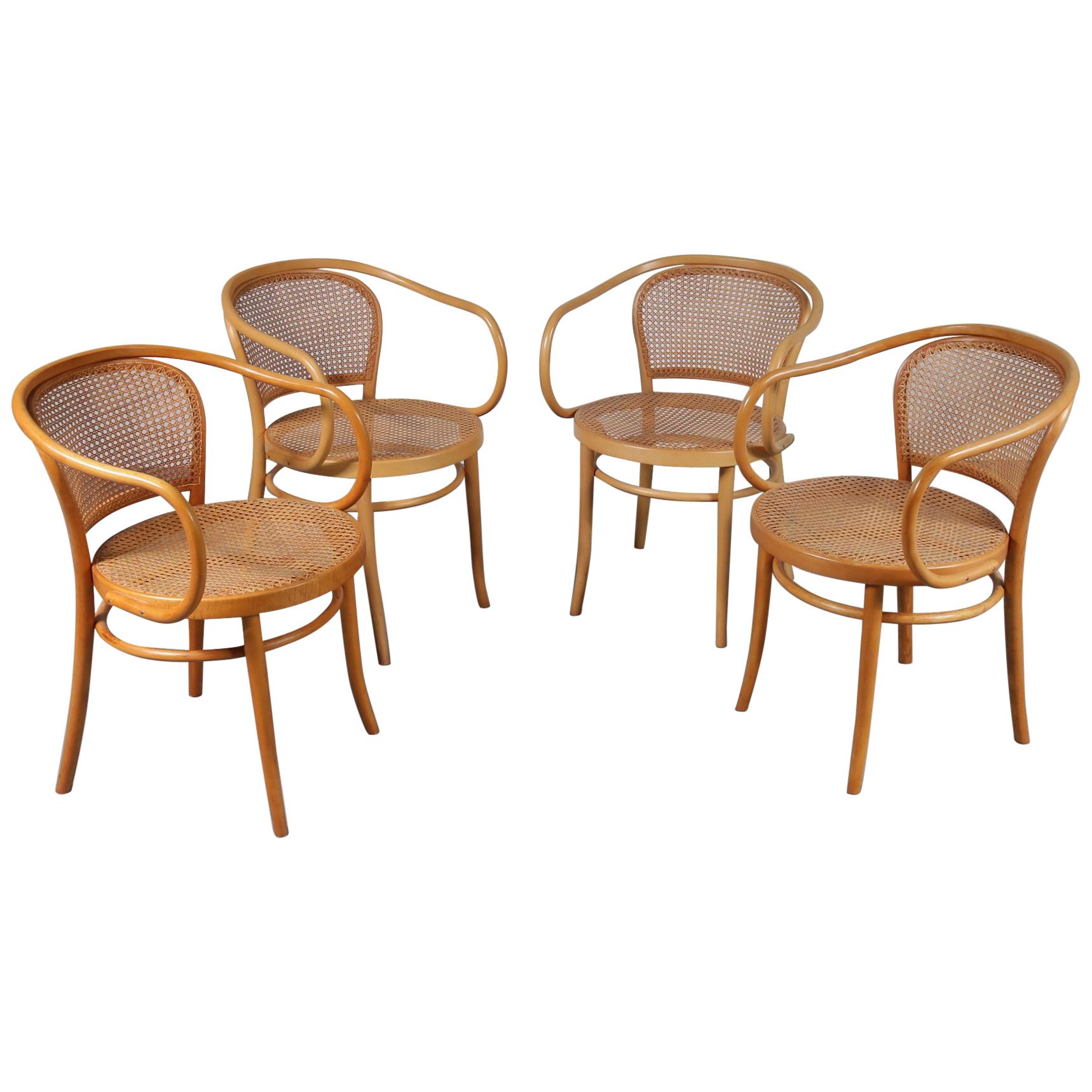 Set of Four Corbusier Armchairs by Michael Thonet, Germany 1920