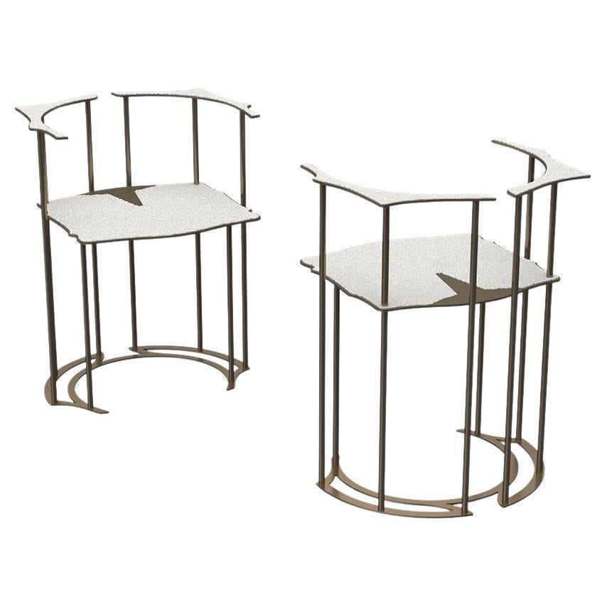 Set of four "Corky" chairs by William Mulas