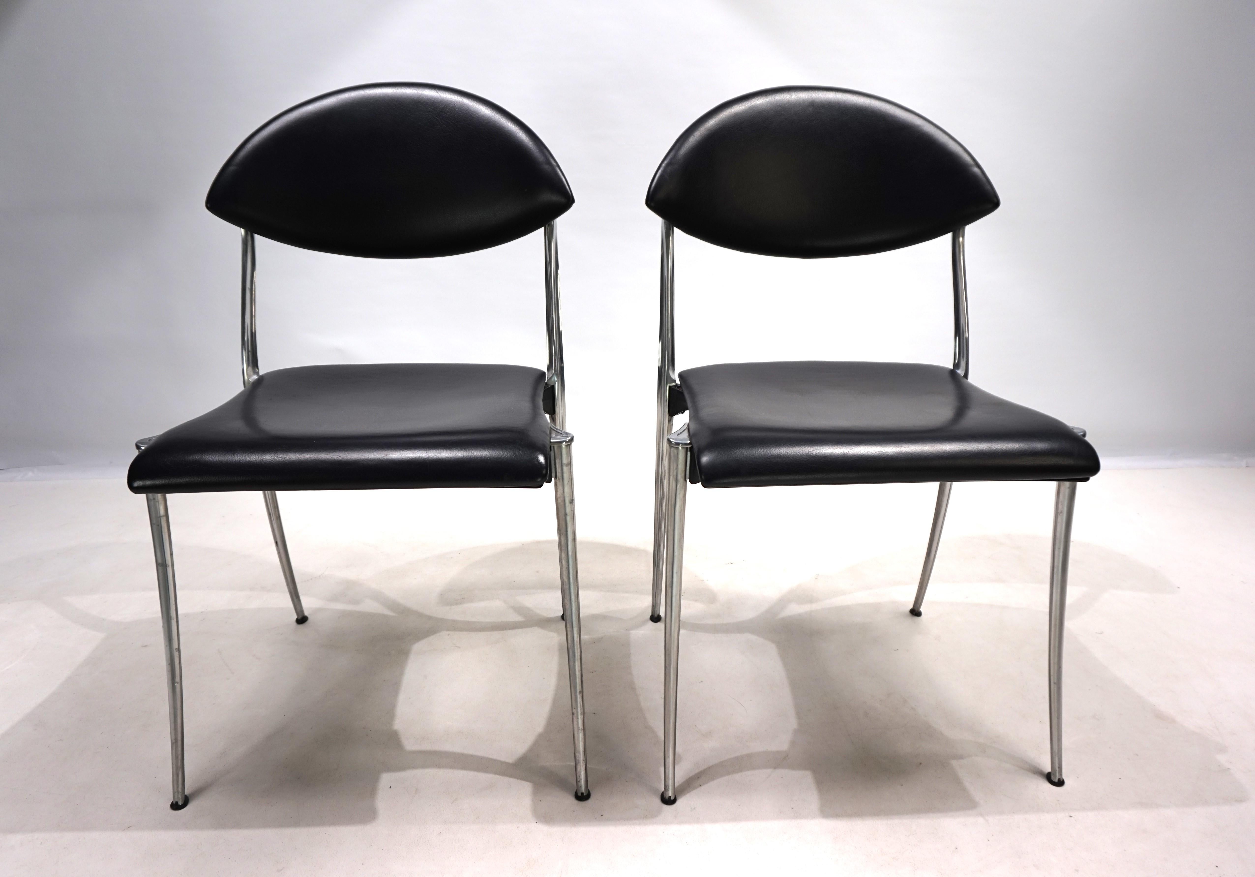 Ensemble de quatre chaises de salle à manger Coro de Luigi Origlia, 1980 en vente 3