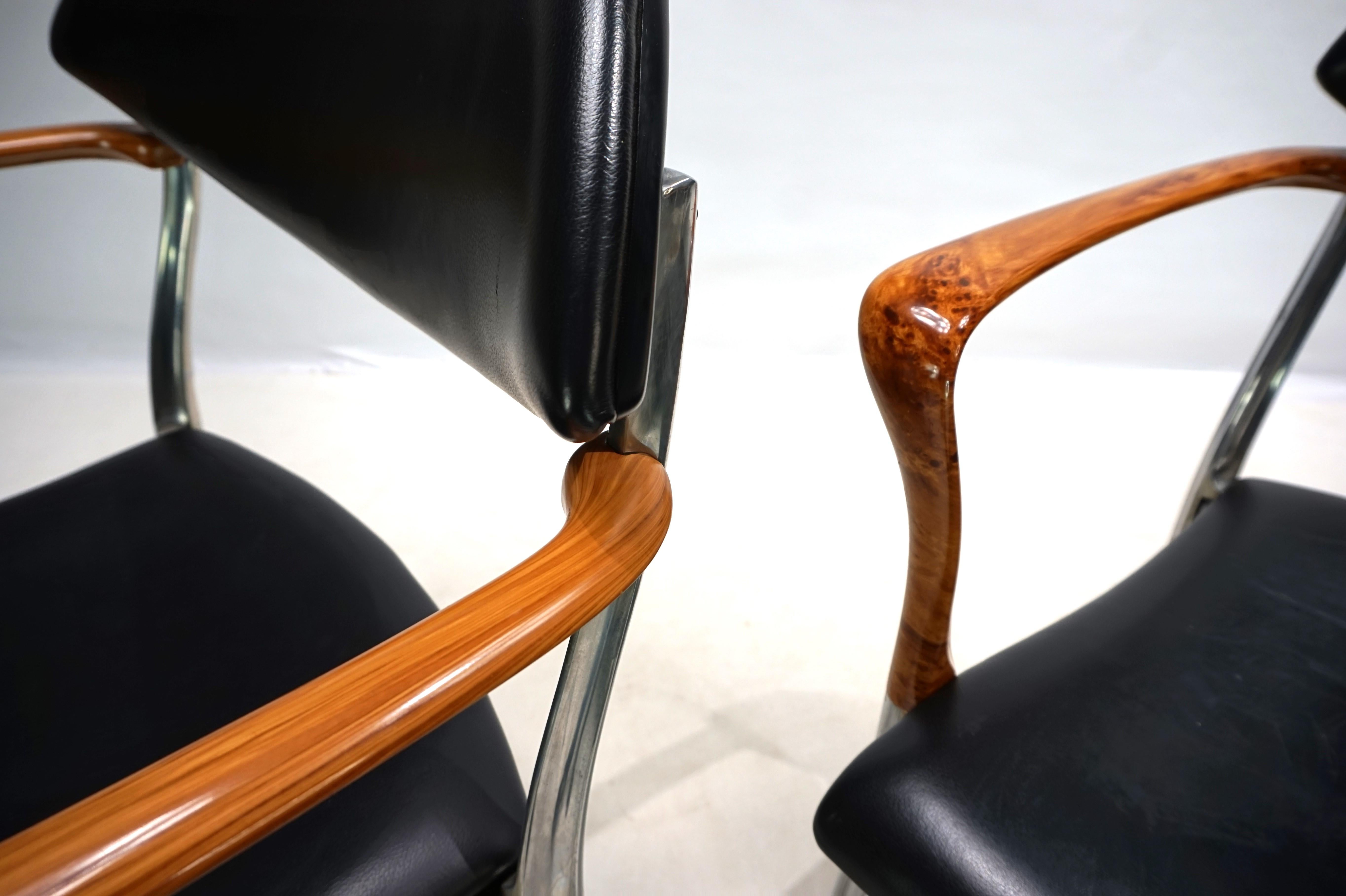 Set of four Coro dining chairs by Luigi Origlia, 1980 For Sale 6