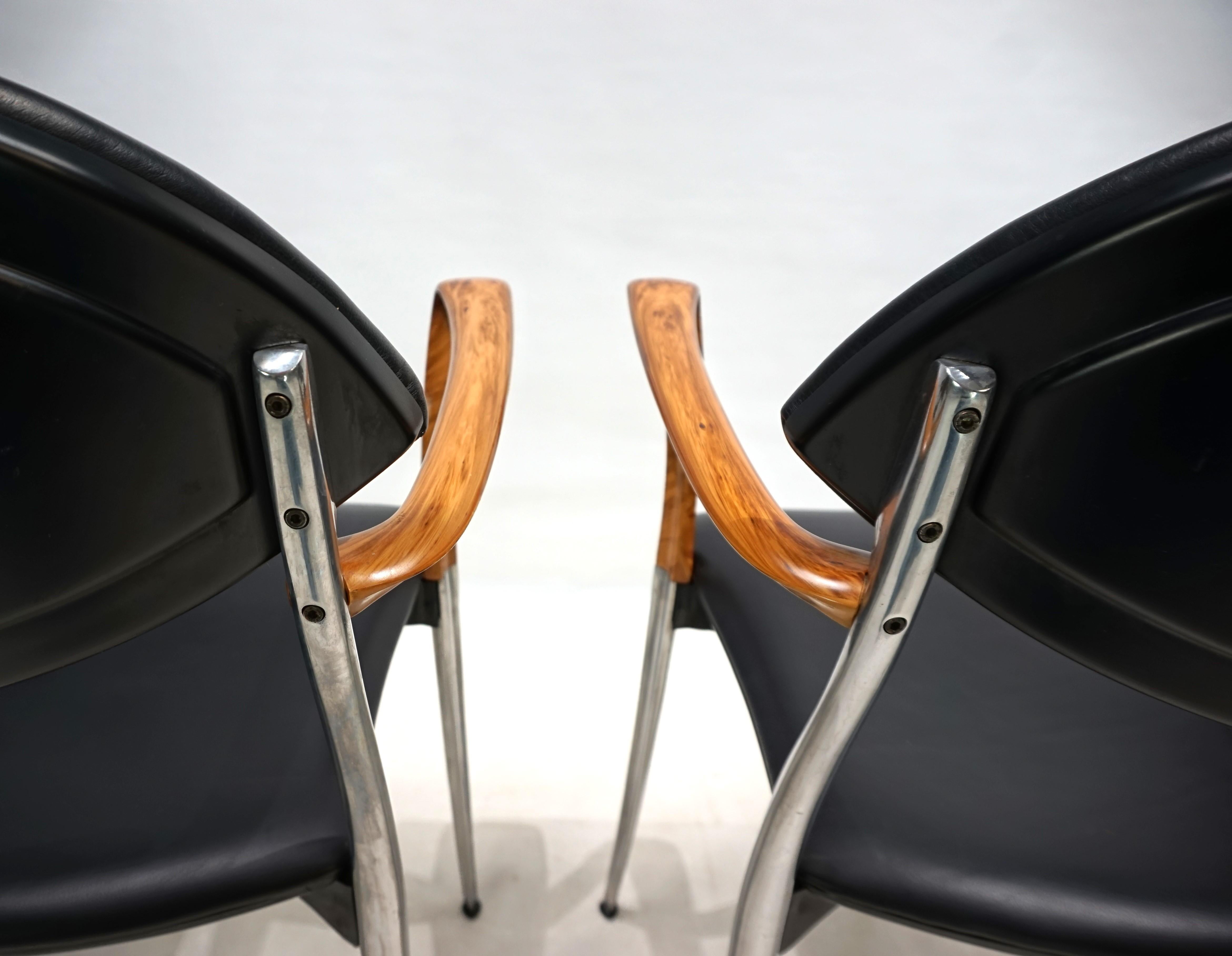 Set of four Coro dining chairs by Luigi Origlia, 1980 For Sale 12