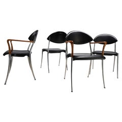 Set of four Coro dining chairs by Luigi Origlia, 1980