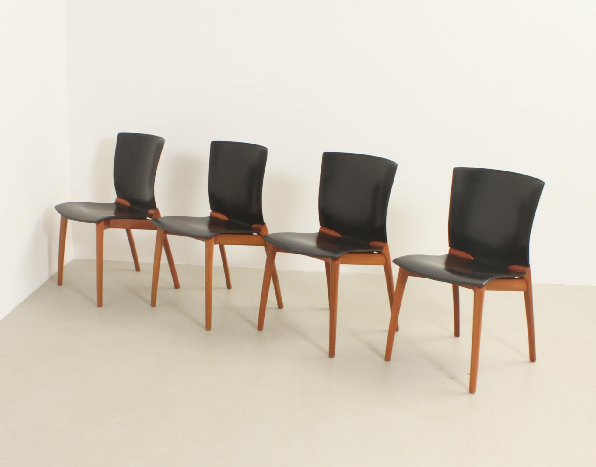 Set of Four Cos Chairs by Josep Lluscà for Cassina, Italy, 1994 6