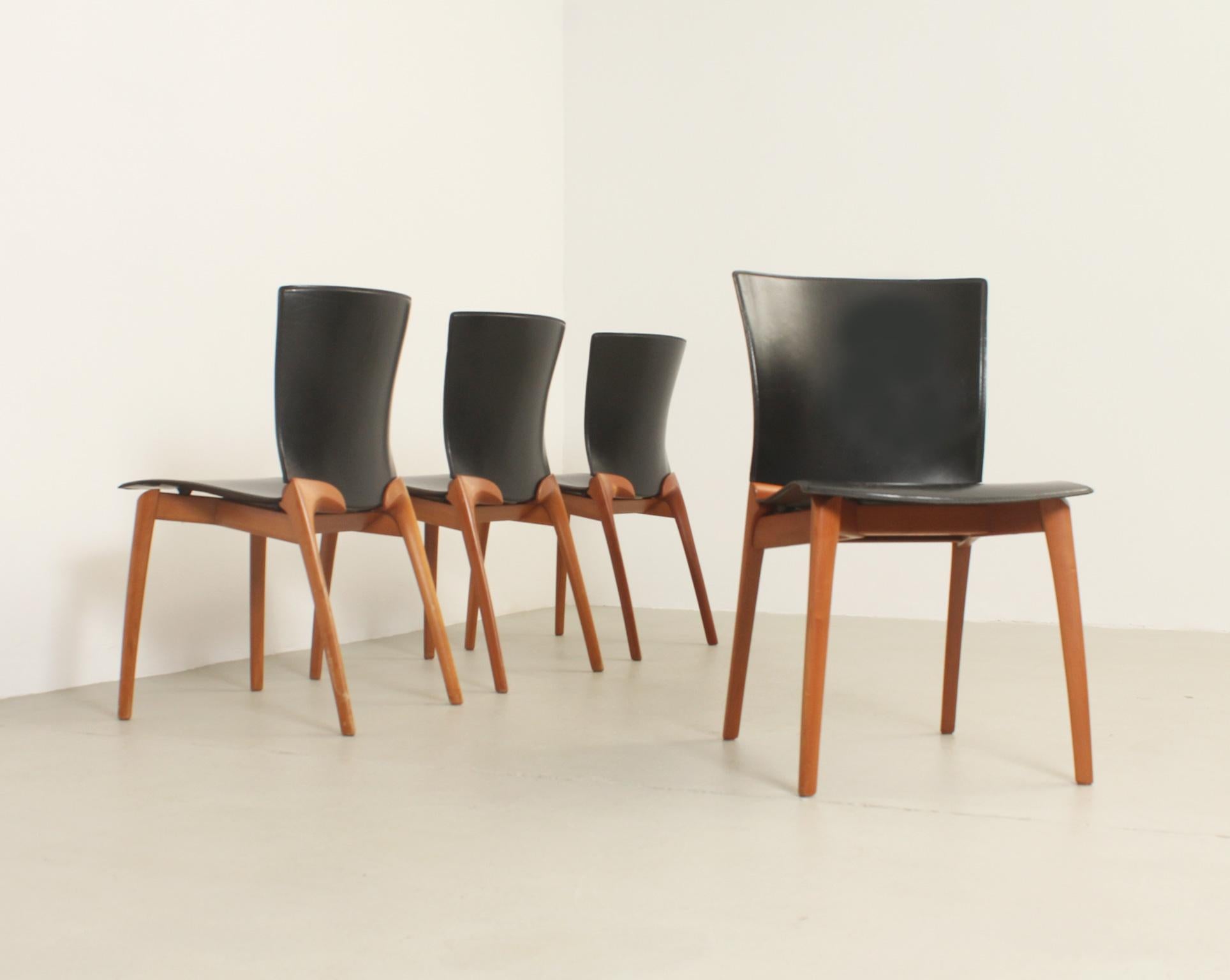Set of Four Cos Chairs by Josep Lluscà for Cassina, Italy, 1994 7