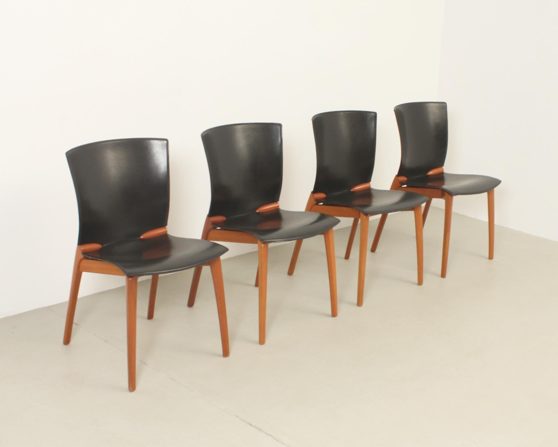 Italian Set of Four Cos Chairs by Josep Lluscà for Cassina, Italy, 1994