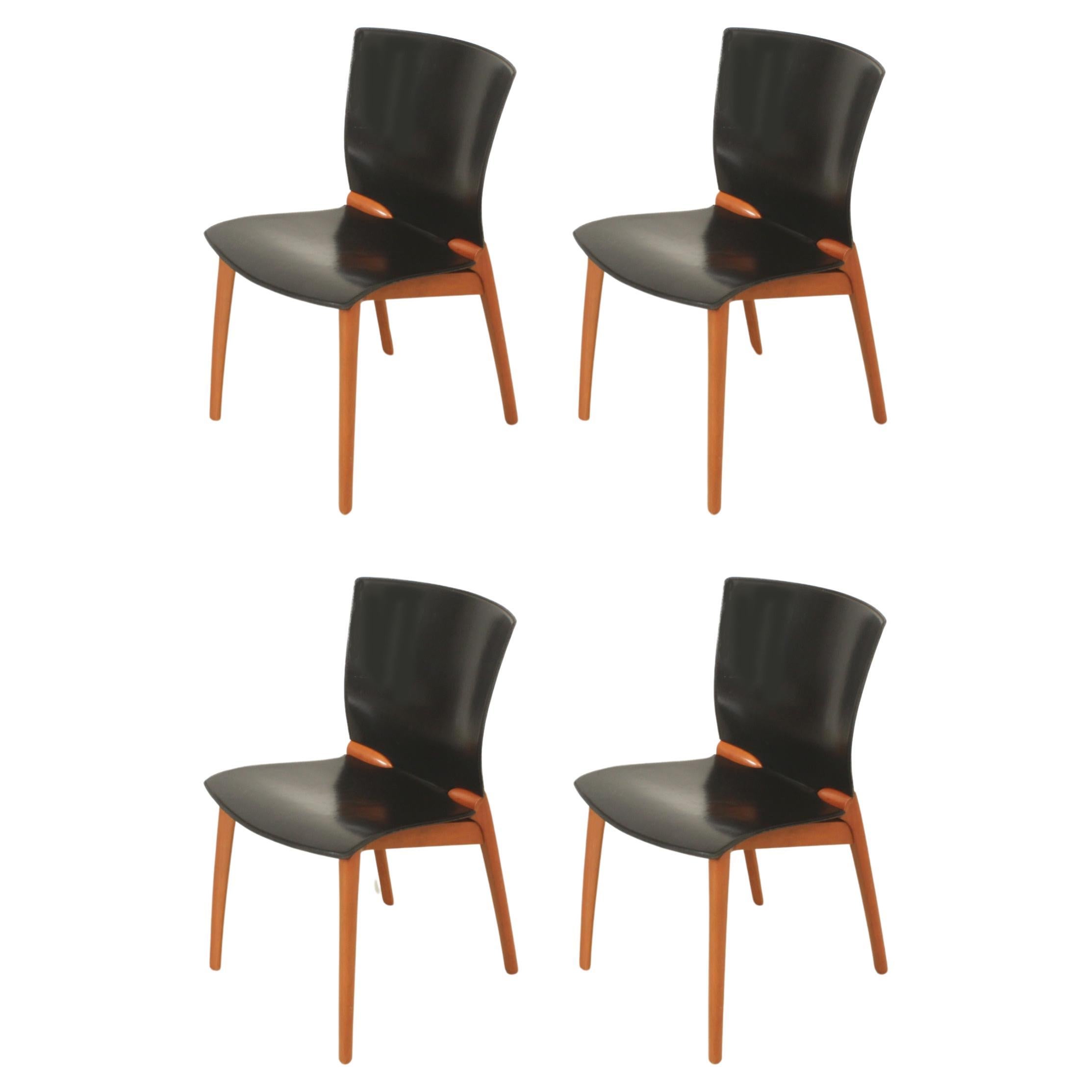 Set of Four Cos Chairs by Josep Lluscà for Cassina, Italy, 1994