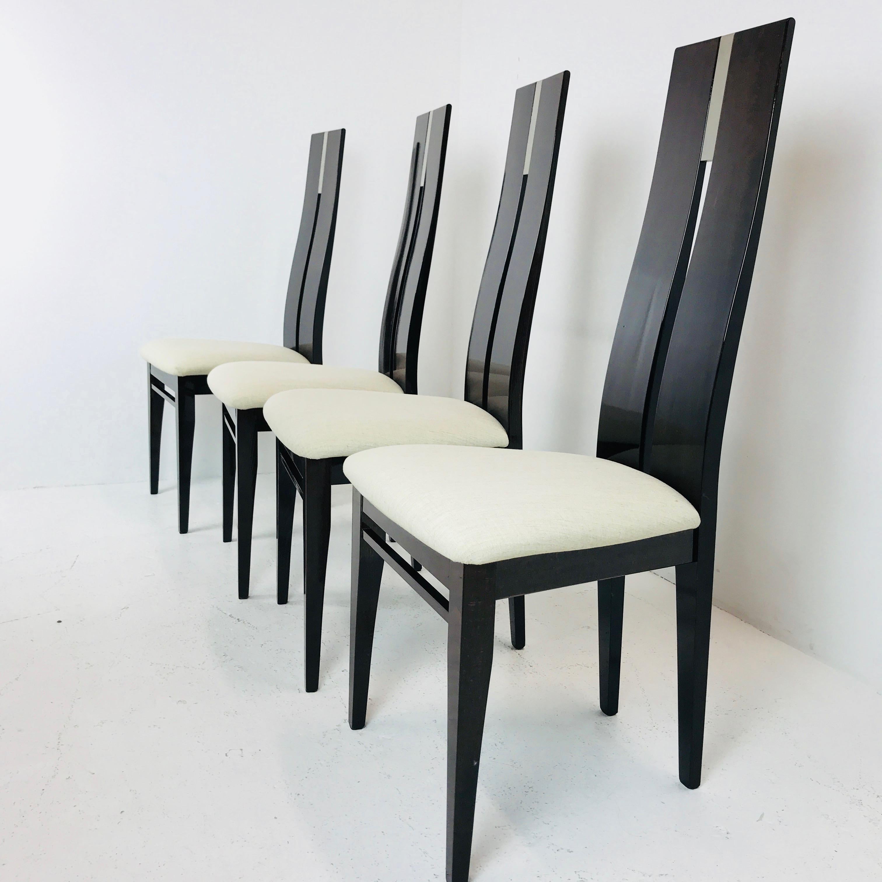 Wood Set of Four Costantini Dining Chairs