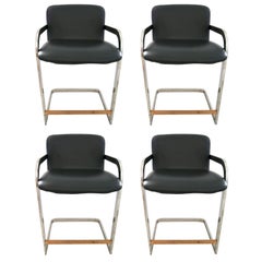 Set of Four Counter Height Bar Stools