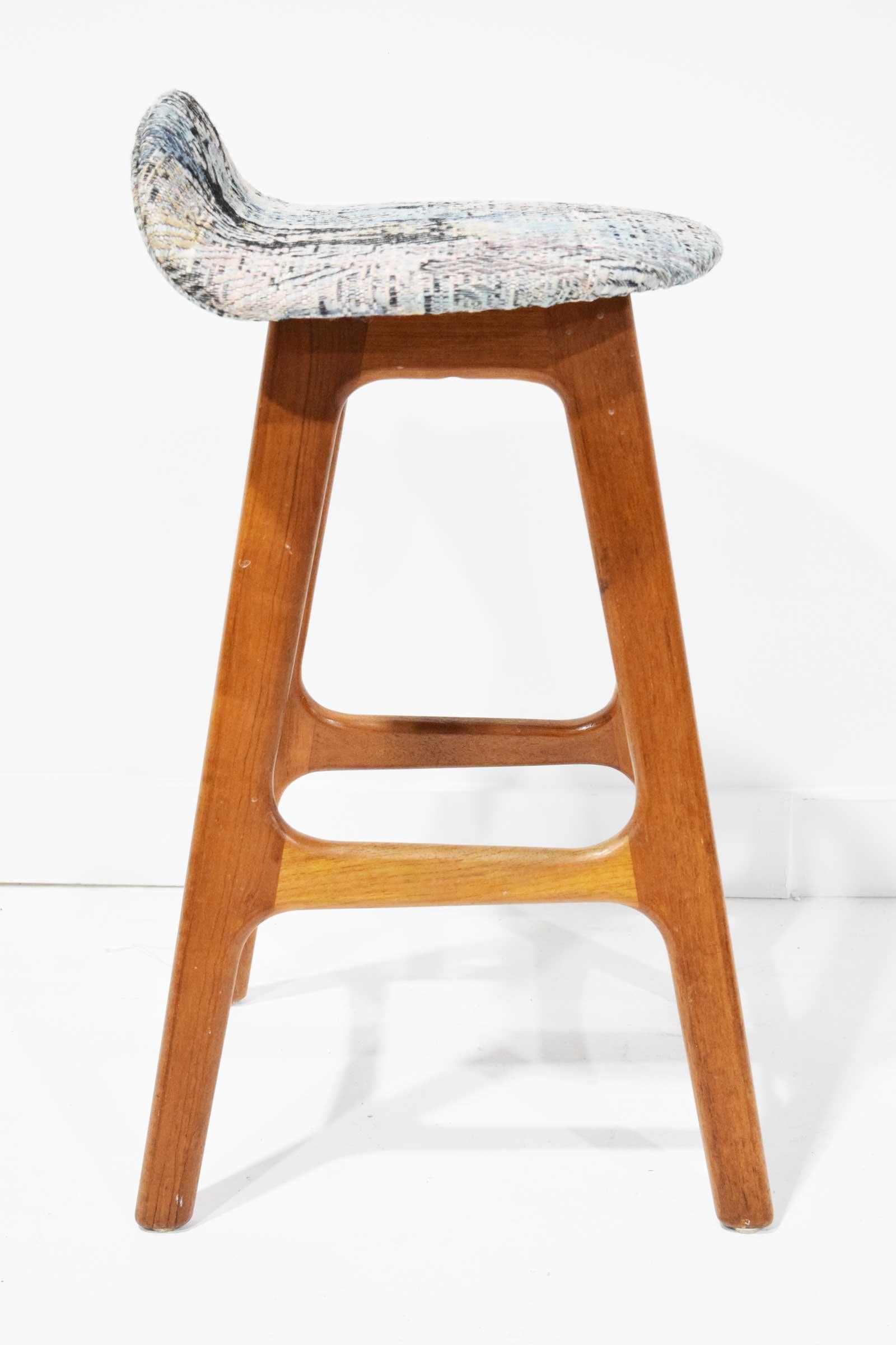 20th Century Set of Four Counter Height Stools by Erik Buch, 1960s