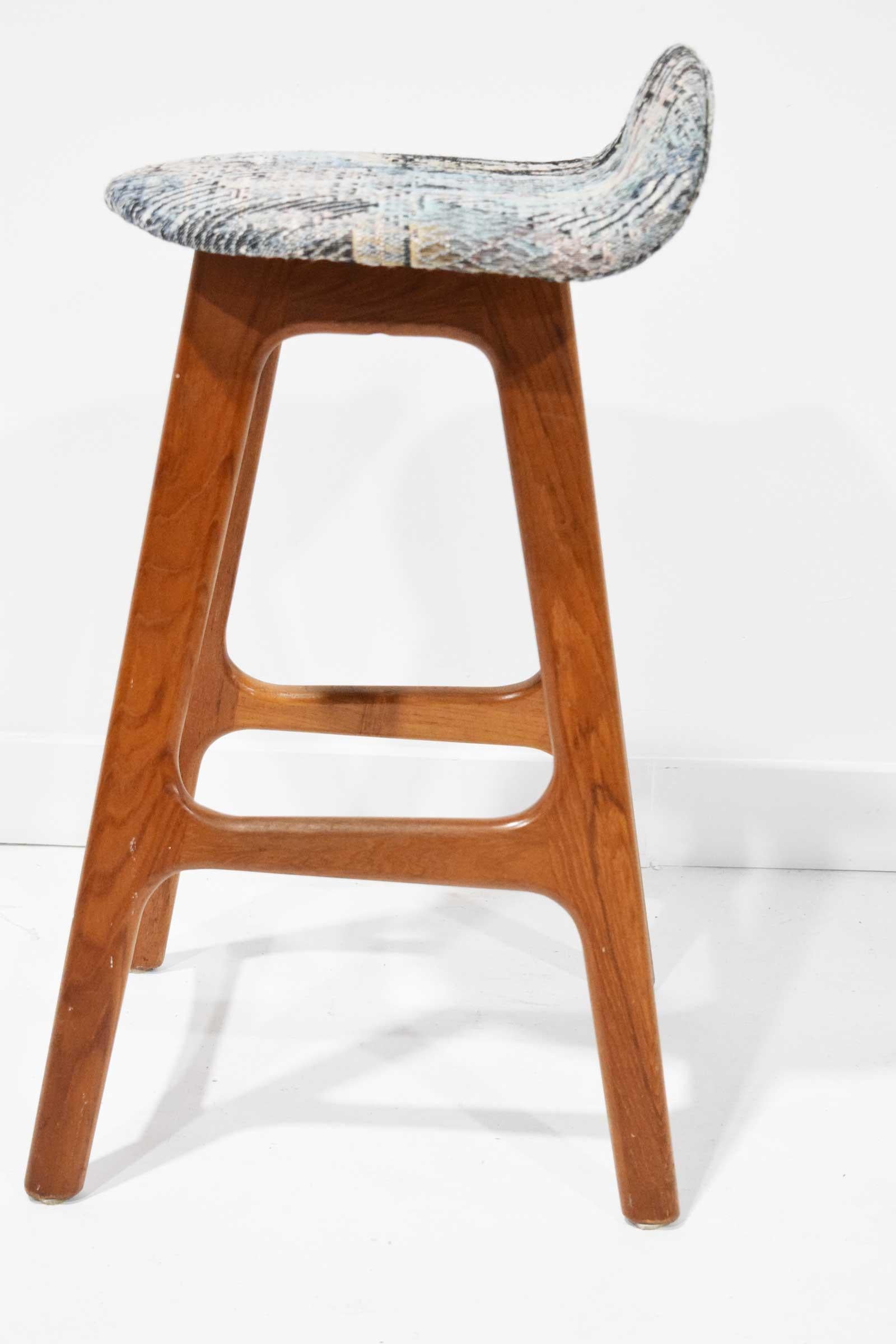 Set of Four Counter Height Stools by Erik Buch, 1960s 2