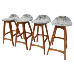 Set of Four Counter Height Stools by Erik Buch, 1960s