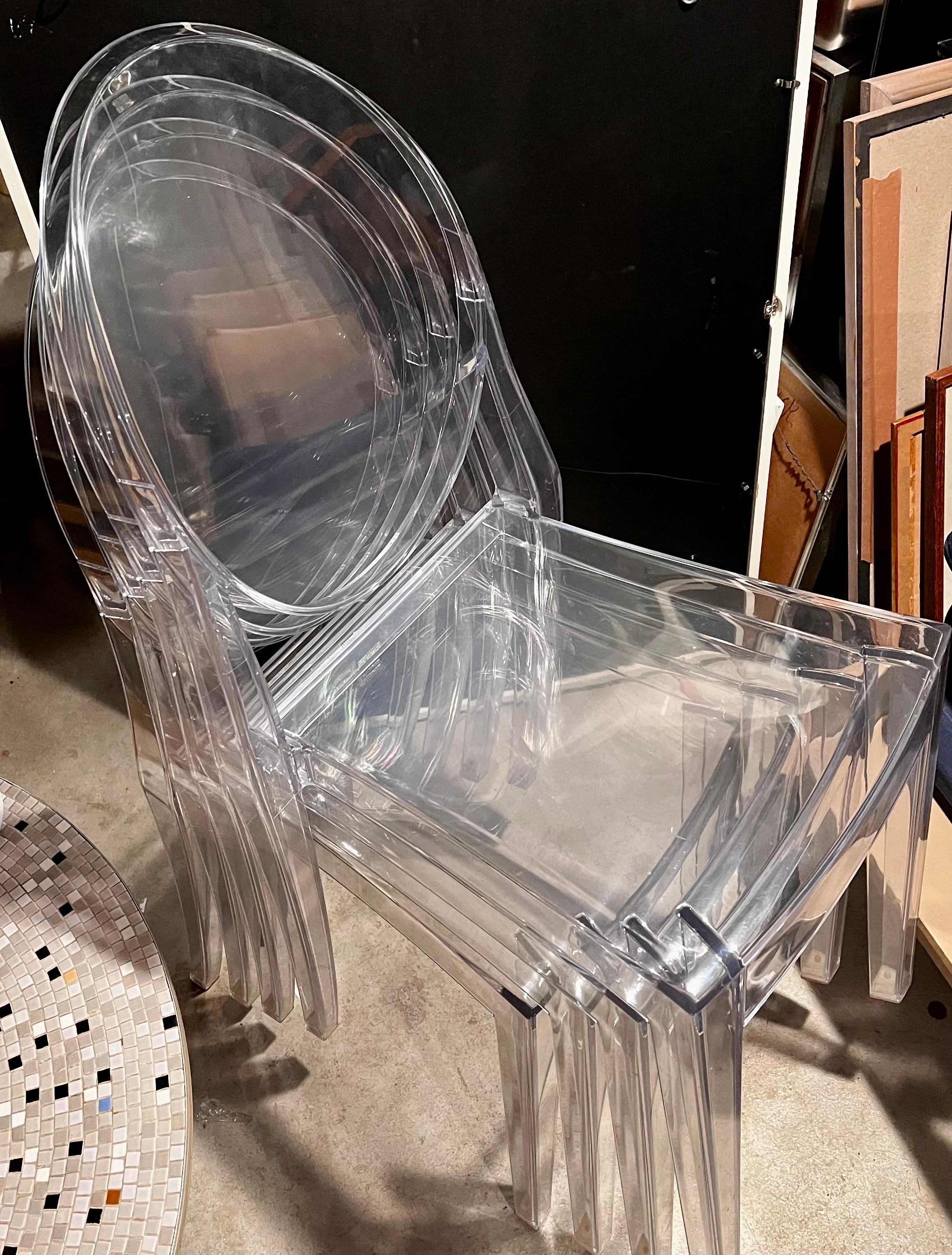 Ensemble de quatre chaises Victoria Ghost de Philippe Starck pour Kartell, 2006 en vente 9