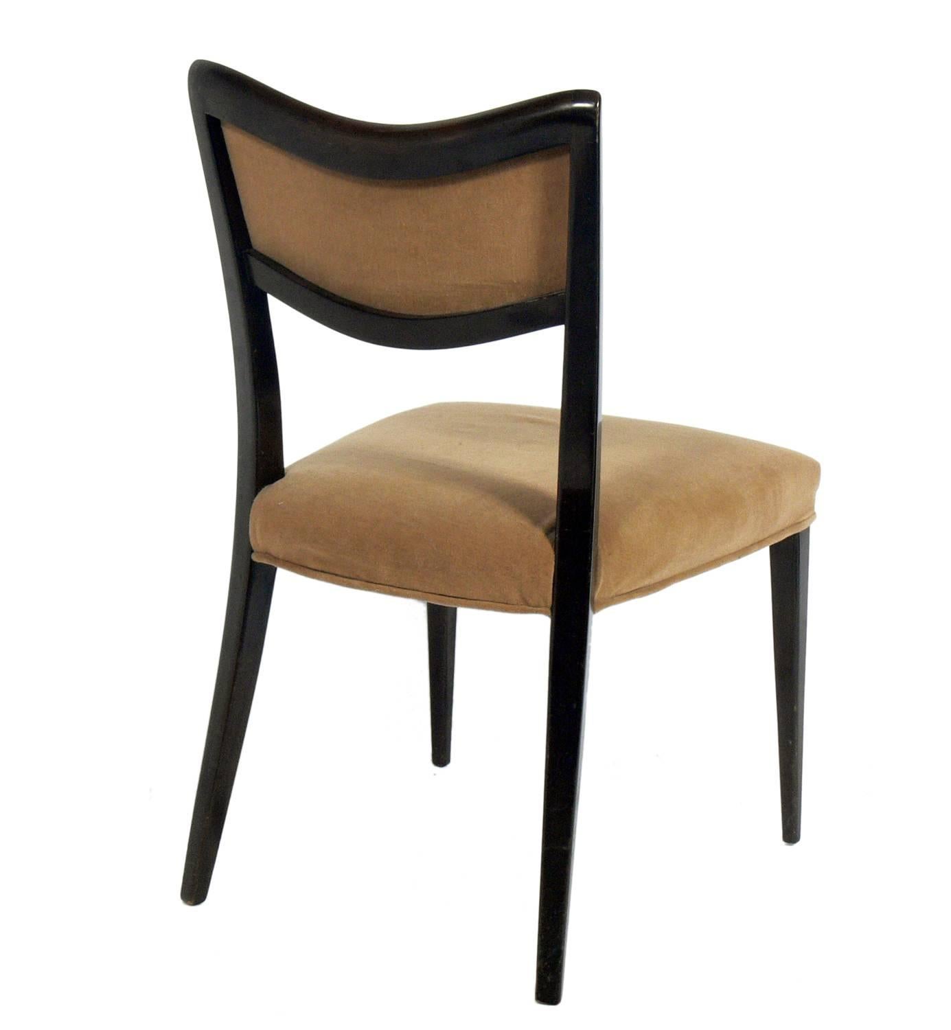American Set of Four Curvaceous Dining Chairs by Harvey Probber