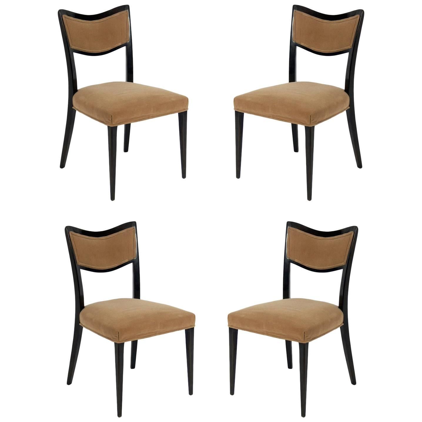 Set of Four Curvaceous Dining Chairs by Harvey Probber