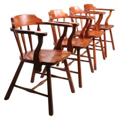 Set of Four Cushman Colonial Creation Captains Chairs model 5141A