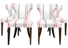 Set Of Four Custom Dining Chairs in Klismos Style