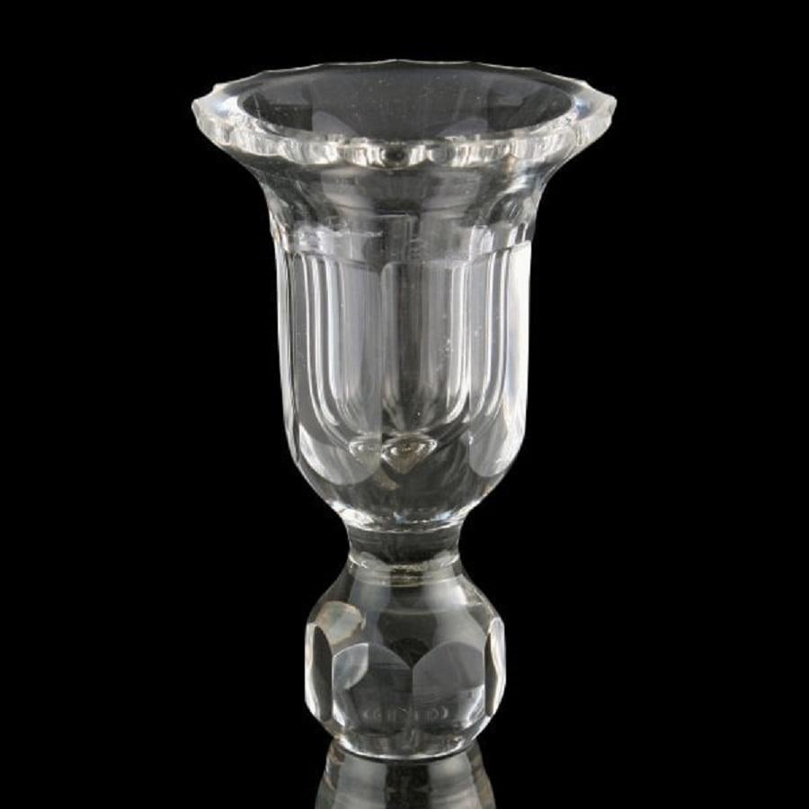 European Set of Four Cut Crystal Candlesticks, 20th Century For Sale