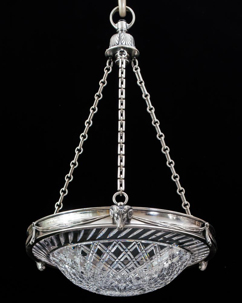 Set of Four Cut Glass Silver Mounted Dish Lights by F&C Osler (Britisch)