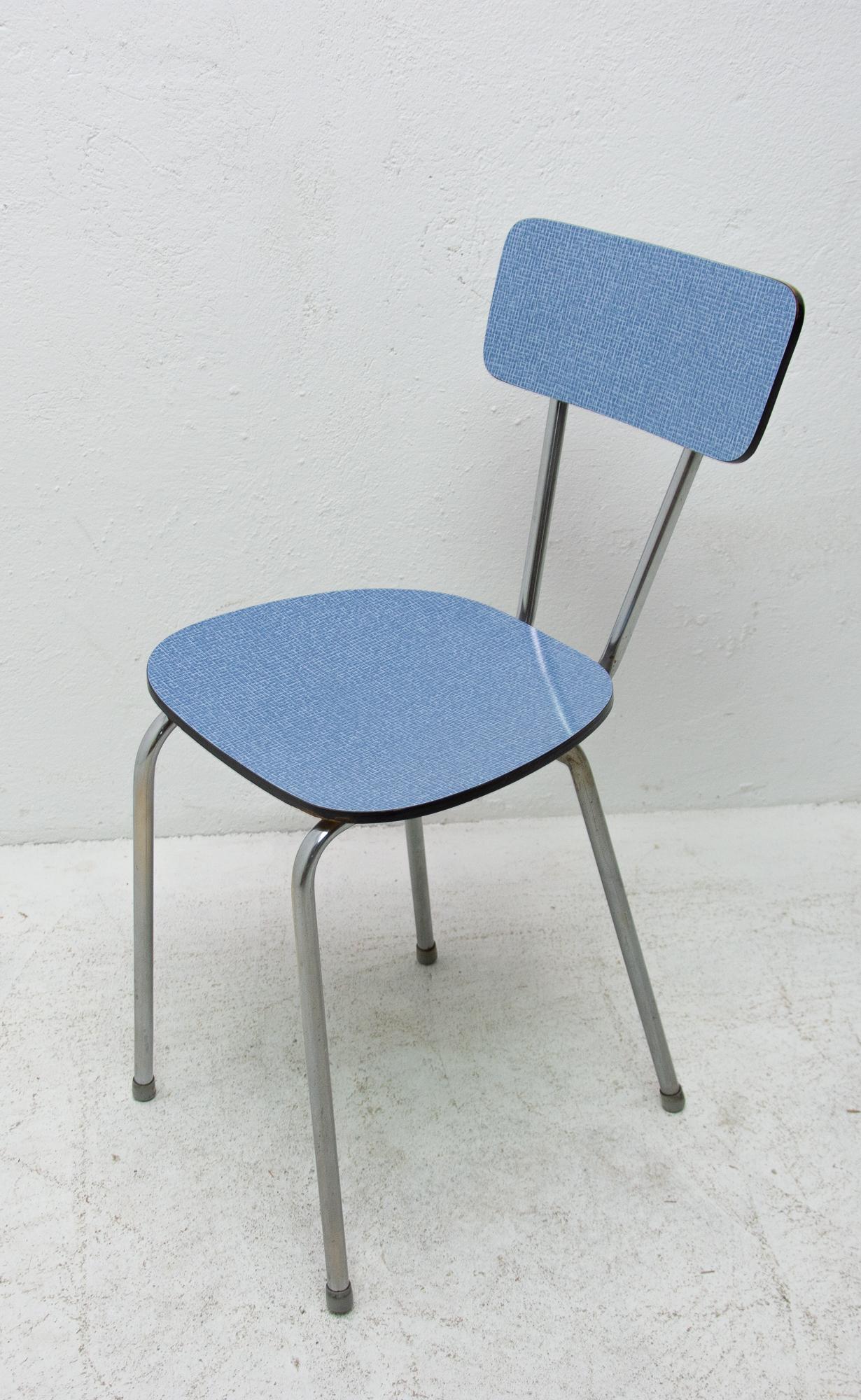 Set of Four Czechoslovak Colored Formica Cafe Chairs, 1960s 5