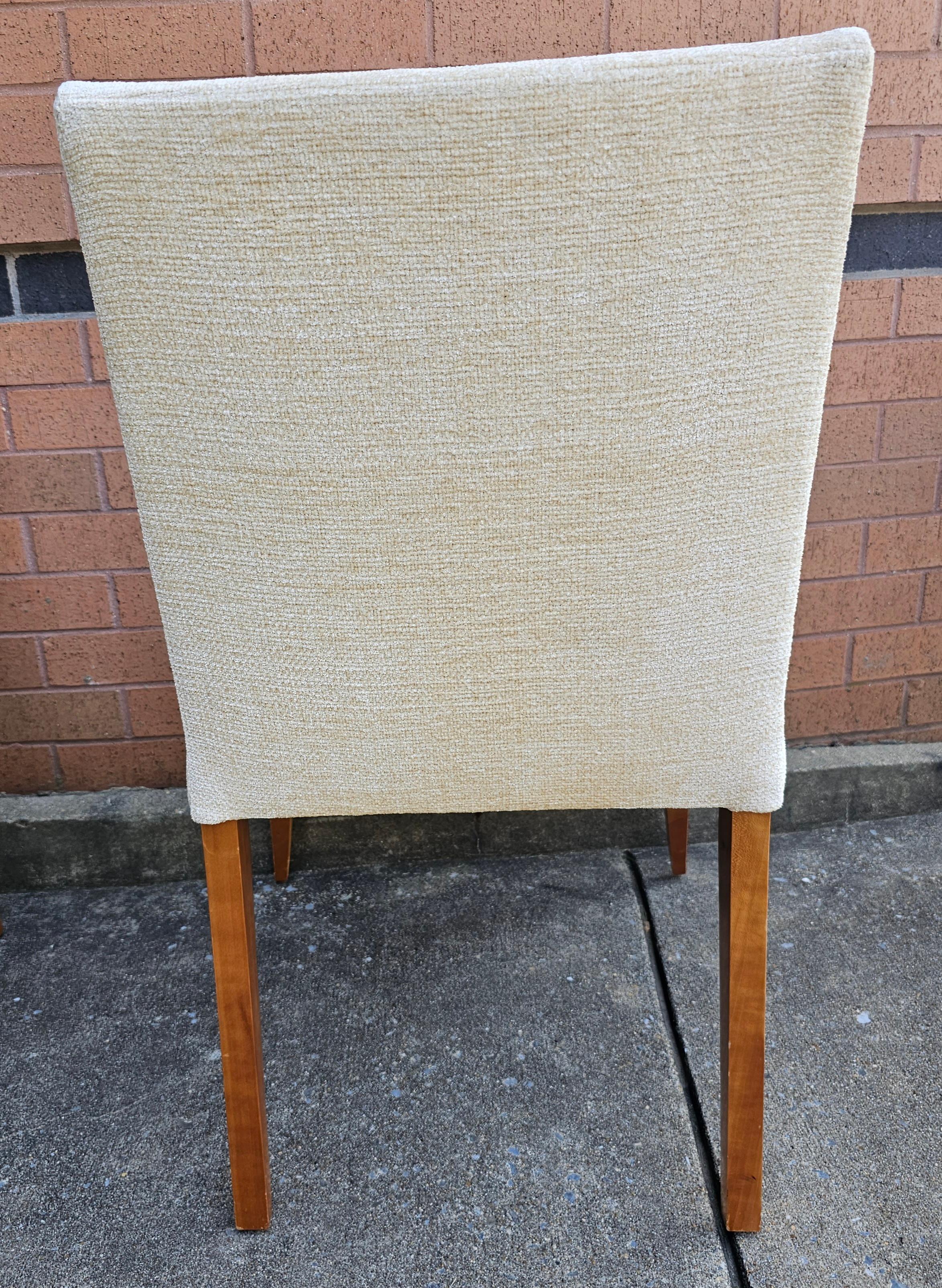 Post-Modern Set of Four Dakota Jackson Crimped Velvet Maple Side Chairs For Sale