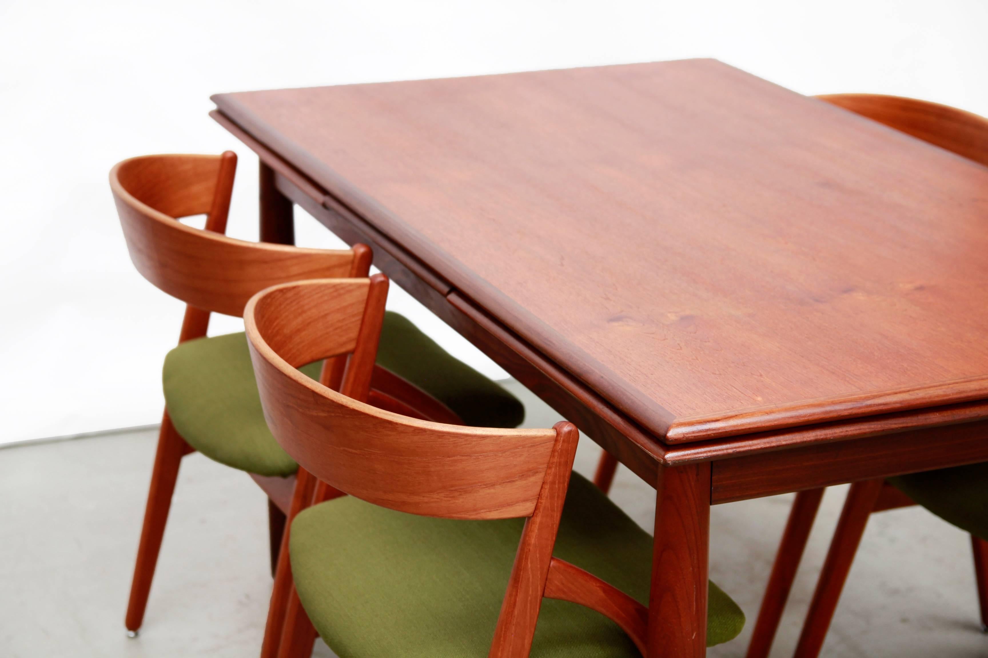 20th Century Set of Four Danish Designer Dining Chairs by Kai Kristiansen in Teak