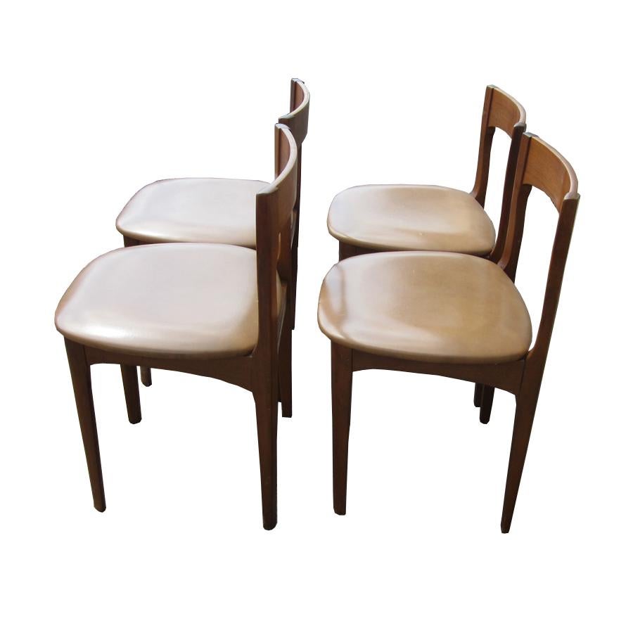 Mid-Century Modern Set of Four Danish Dining Chairs
