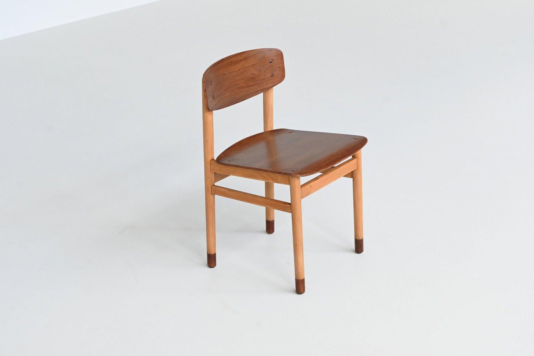 Set of four Danish dining chairs Kvetny and Sonners Denmark 1960 For Sale 6